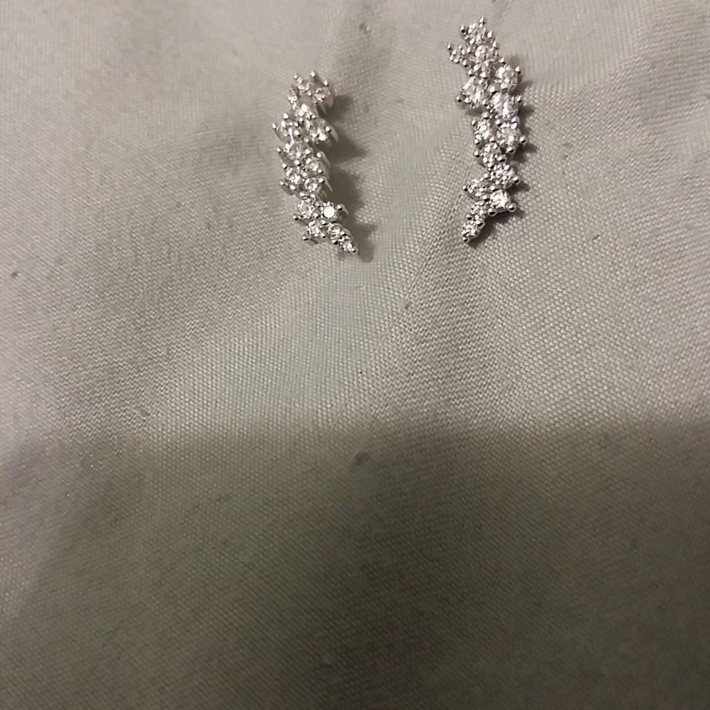Silver Tone Cubic Zirconia Earrings